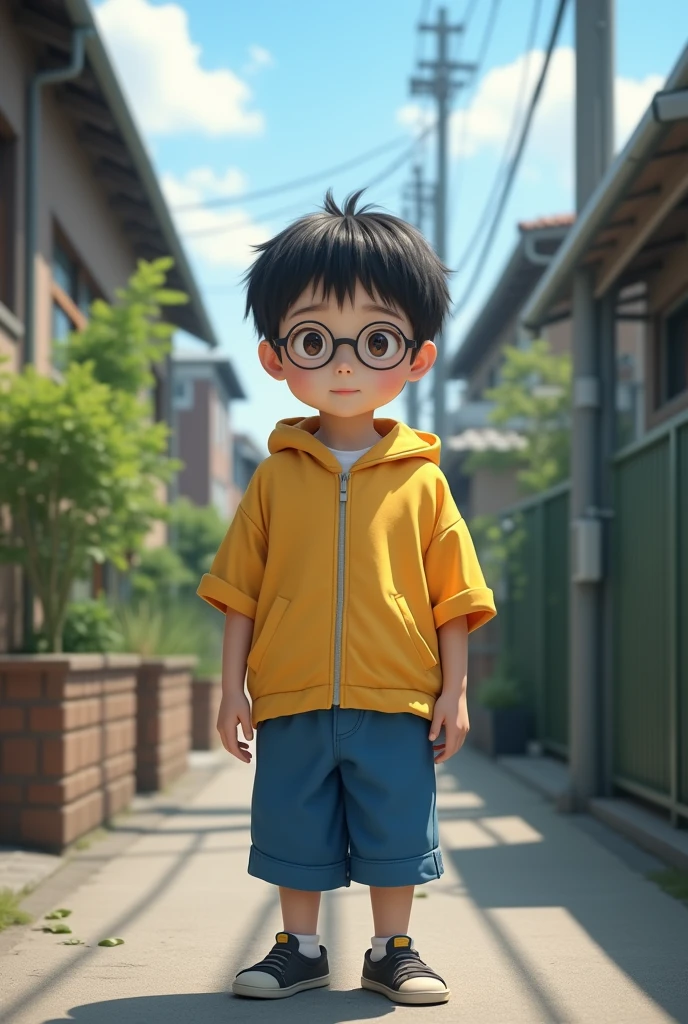 hình ảnh thực tế, bộ phim doraemon, toàn thân nhân vật nobi nobita