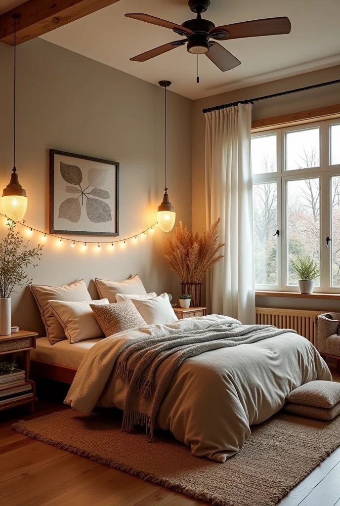 Decorate a bedroom in a cozy and welcoming apartment 