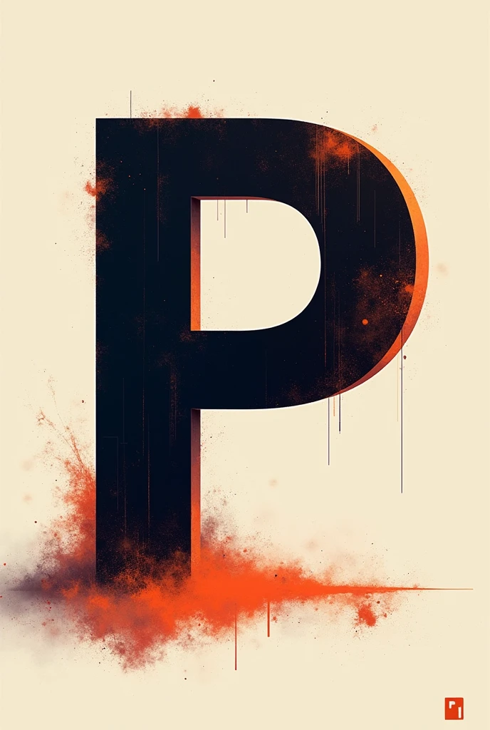 Image with the letter P with the advocacy symbol