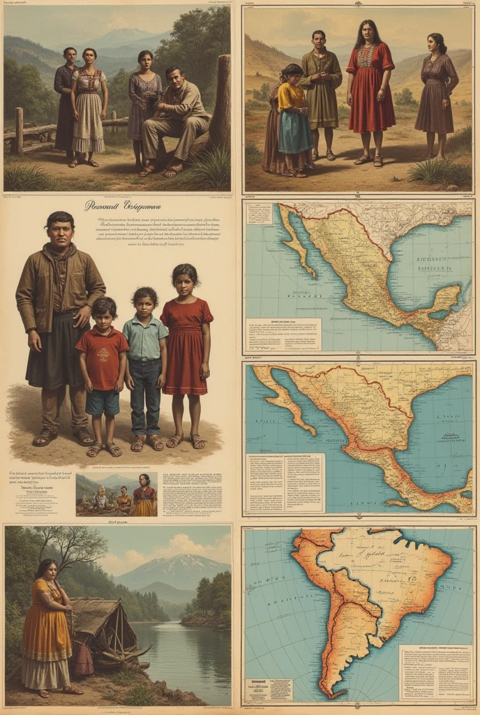 Historical Images: Photographs or illustrations of indigenous peoples or minorities before plurinational recognition.
Colonial Maps: Historical maps showing the region before and after colonization.