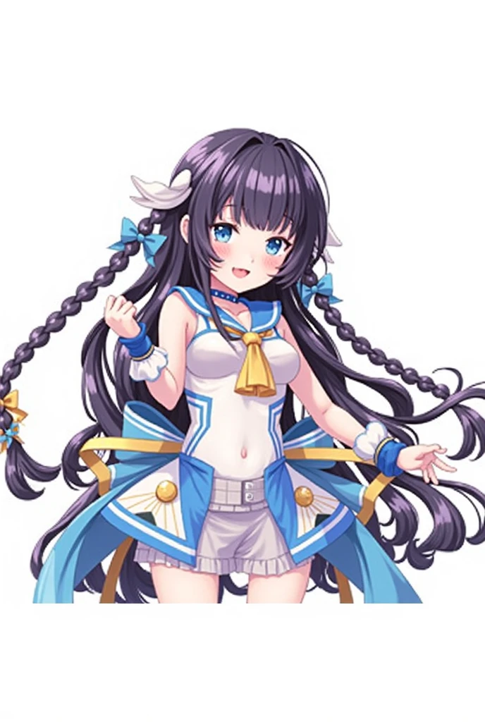 1 girl(masterpiece,top quality,best quality,official art,Beauty and aesthetics:1.2) long hair,enchanted,enchanting,Flushed complexion, playful expression while Blushing, Sitting on the stone steps by the water of a hot spring, thigh exposed.