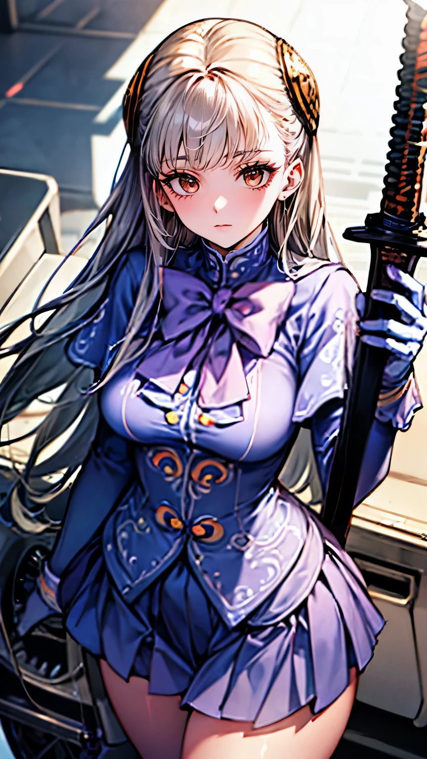(Very delicate and beautiful:1.2)super model,,Beautiful breasts,voluptuous,【bike shorts】,,【3girls】,,Highest quality, High resolution, 8k,mini skirt.Three people.cyber punk.Mechanical Sword