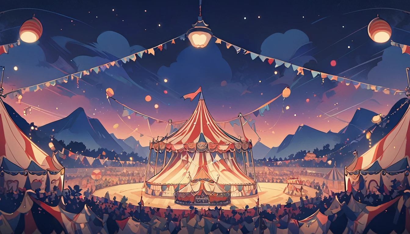 circus,Retro,background image,No text included,landscape,Night
