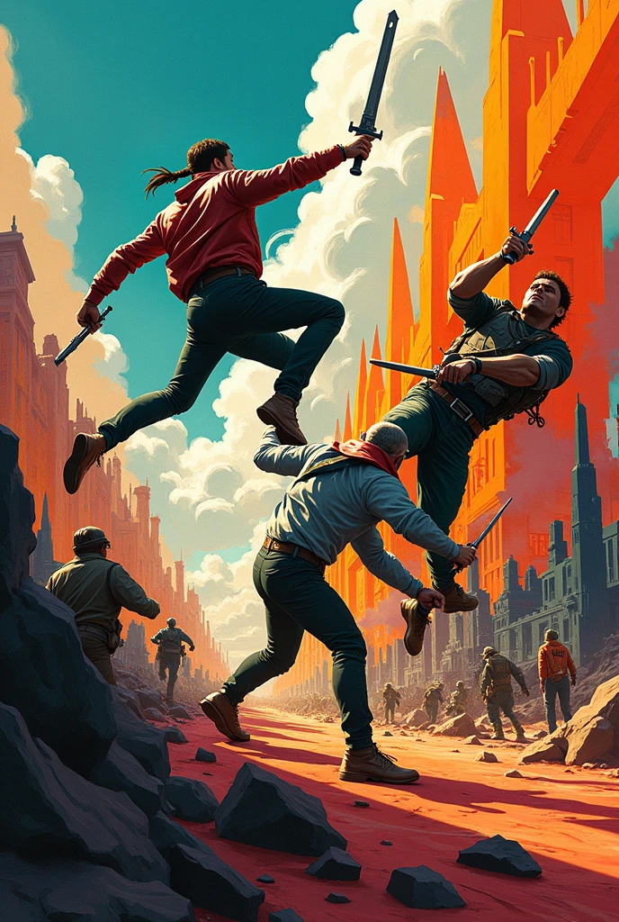 You could create a marginalist image with action genre?