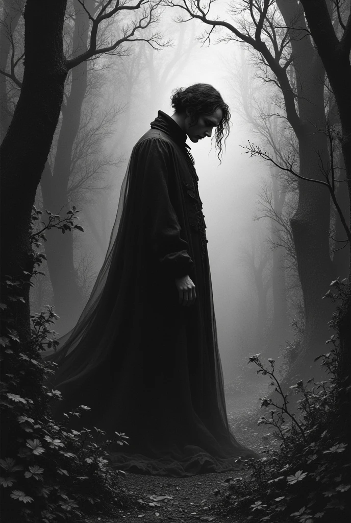 I want black and white images of the book "Macabre Tales" by Edgar Allan Poe