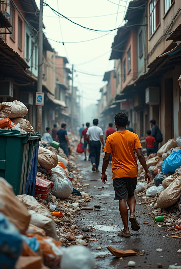 Photographs of the streets affected by Chepen's garbage