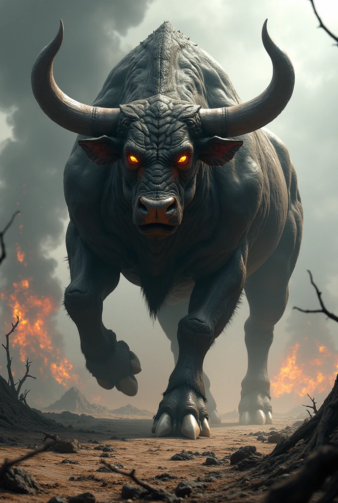 A large bull demon walking on two legs.