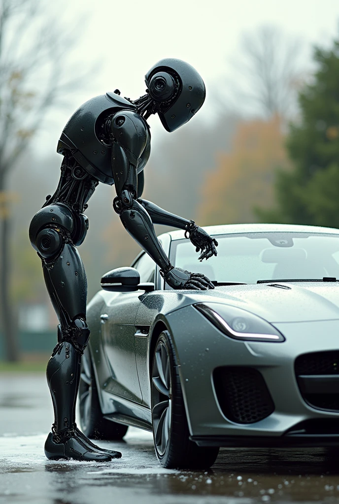 robot washing car