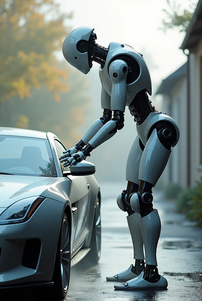 robot washing car