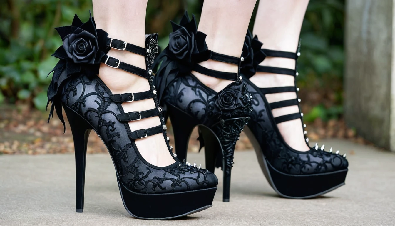 Ultra-realistic gothic queen heels