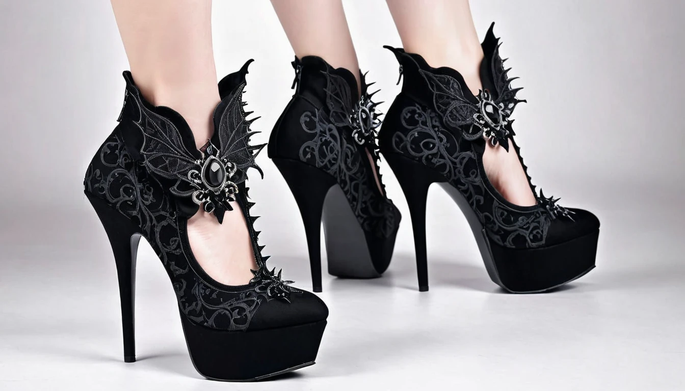 Ultra-realistic gothic queen heels
