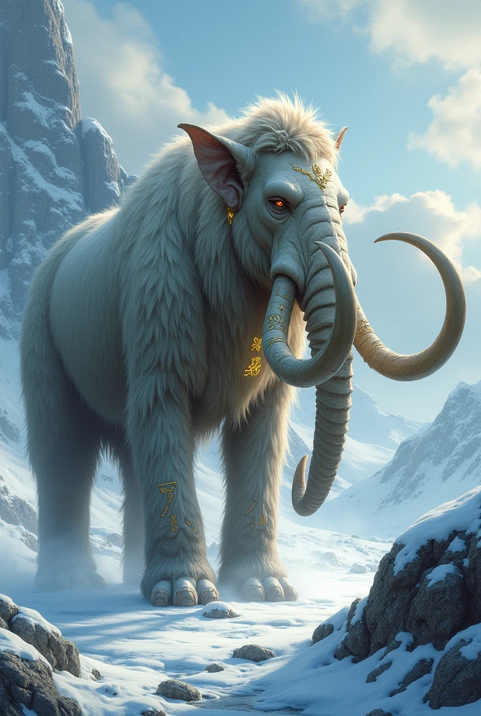 A mythological creature that is half elf and half mammoth