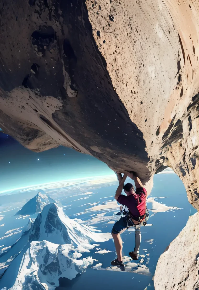 there is a man climbing up a rock on a mountain, inspired By Jessica Rossier, Jessica Rossier's color scheme, By Jessica Rossier, Jessica Rossier Fantasy Art, max rive, climbing mountain in washington, climbing, Extreme panorama, Rock climber, Extreme Sports Photography, rock climbing, climbing up a cliffside, Jessica Rossier and Brian Fraud