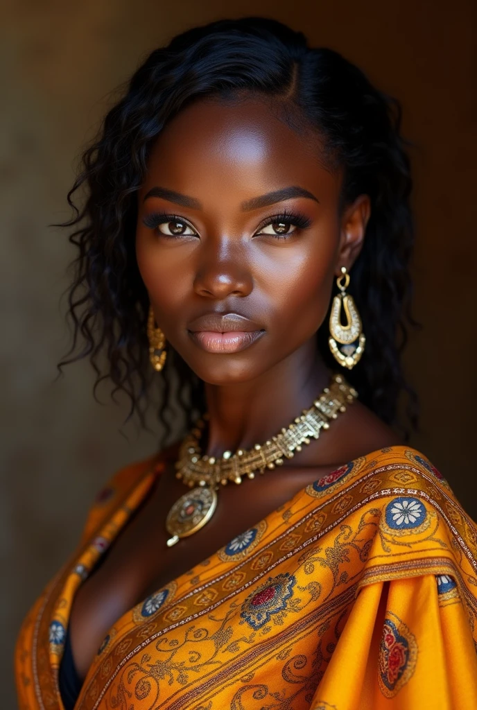 Gena a very beautiful igbo woman of about 30years named Akunne dressed in igbo attire 
