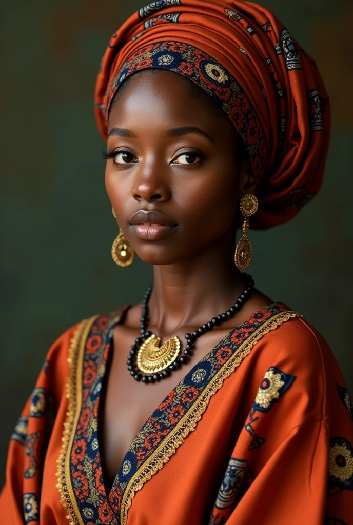 Gena a very beautiful igbo woman of about 30years named Akunne dressed in igbo attire