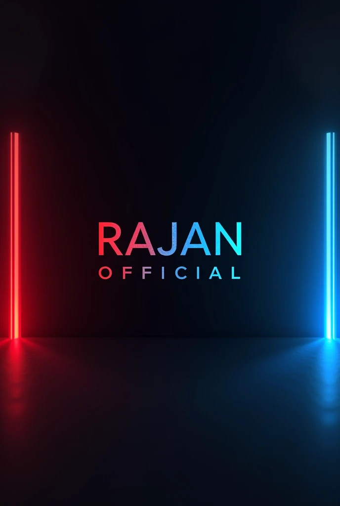  (RAJAN Official ) logo  dark black and red blue light 