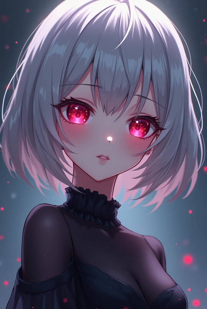 soft, feminine appearance, and on occasion is mistaken as a female. He has short, light grey hair, large, sparkling red eyes, and light skin tone. Anime adult