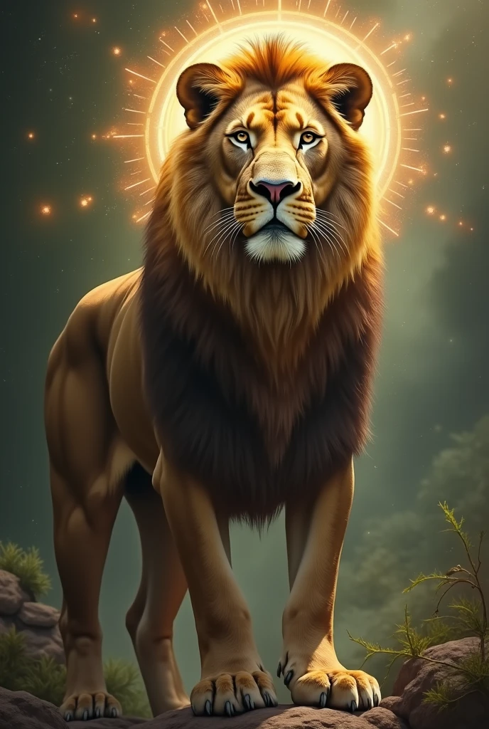 Lion of Judea with the face of Jesus