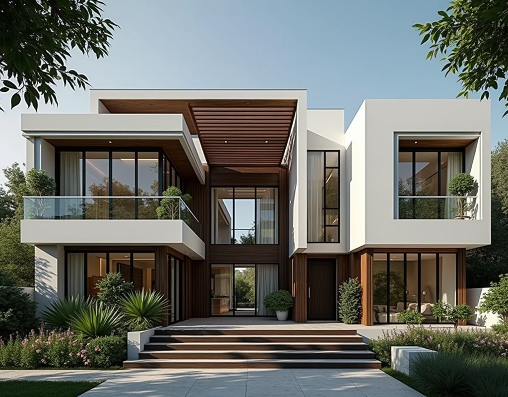 RAW photo,Masterpiece, high quality, best quality, authentic, super detail, townhousevn, exterior, morden house with white wall and glass windows, daylight, archdaily architecture, (high detailed :1.2), 8k uhd, dslr, soft lighting, high quality, film grain, Fujifilm XT3 Negative promt:(normal quality), (low quality), (worst quality), paintings, sketches,lowres, text, cropped, worst quality, low quality, normal quality, signature, watermark, username, blurry,skech,logo,blurry, drawing, sketch, poor quality, ugly, low resolution, saturated, high contrast, oversharpened,low quality, bad anatomy, worst quality,deformed, disfigured, cropped, jpeg artifacts, error, mutation,noise,UnrealisticDream