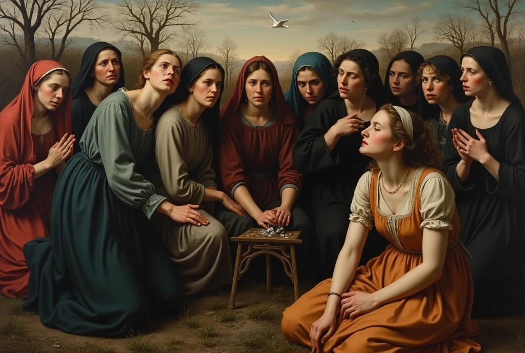The painting shows the humiliation of women in the Middle Ages whenever, dove, we have to stay together, I'll be here and you'll be close until you fuck my ass, my dear