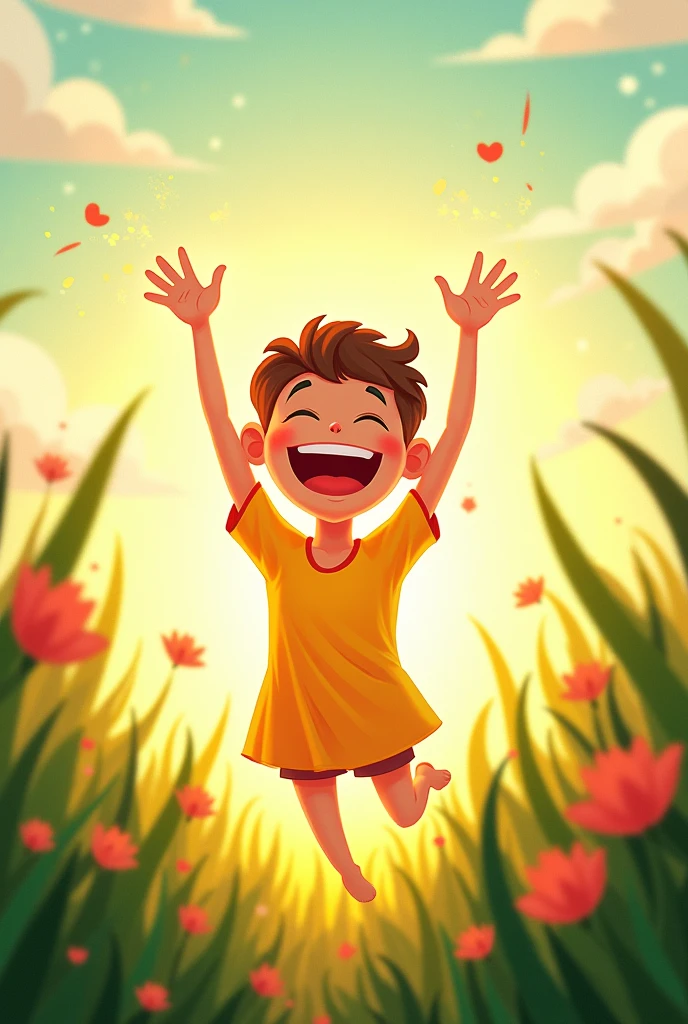 Create an easy image that represents joy