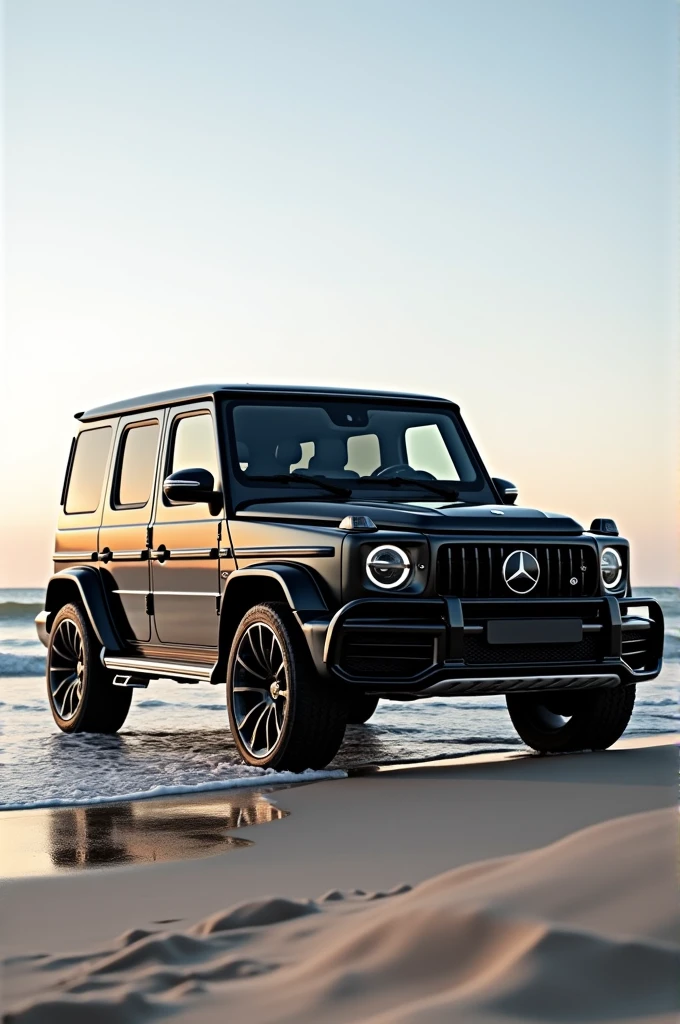 g wagon amg g63 on beach