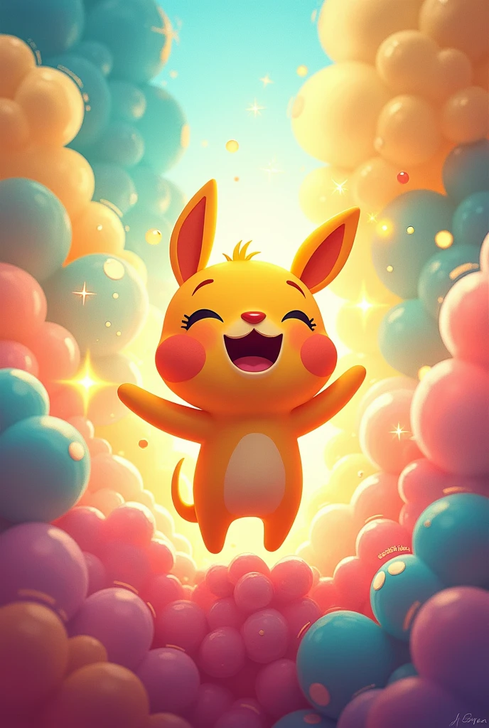 Create an easy art image that represents joy