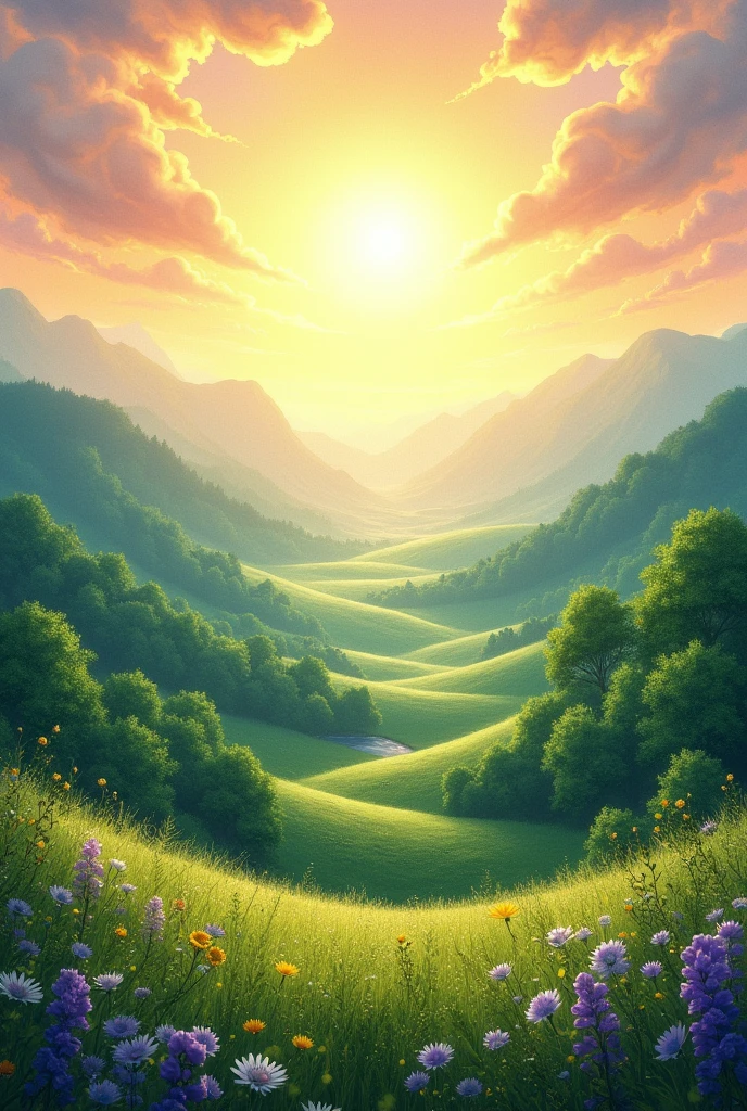 A landscape that interprets a feeling of hope