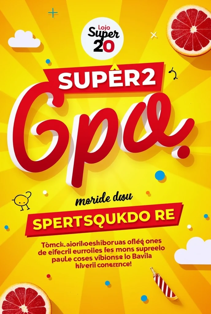A good morning POST for a clothing store has to be inviting, fun in yellow and red and in Portuguese (brazil)
The name of the store is lojão super 20