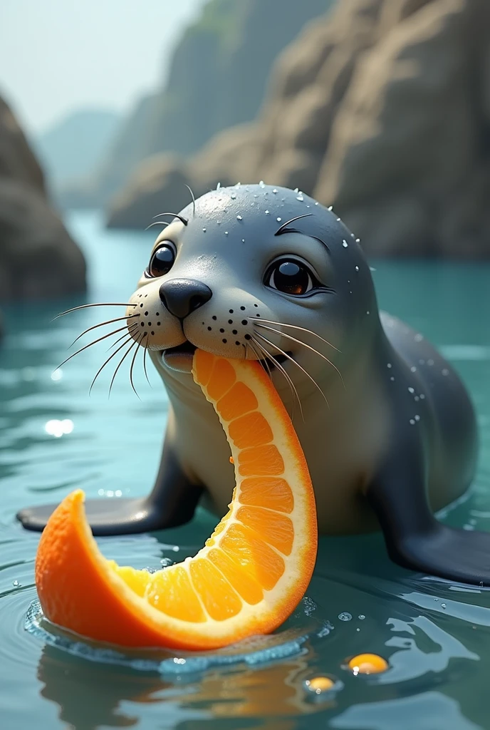 Orange peel, seal
