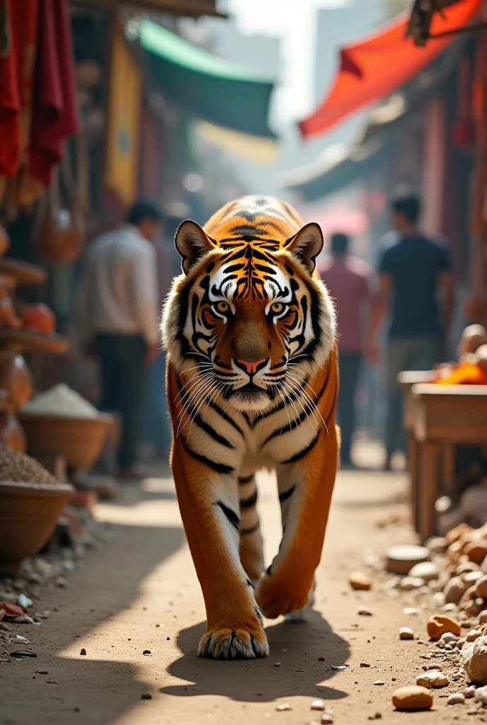 A bangole Tiger walk in Market  video 