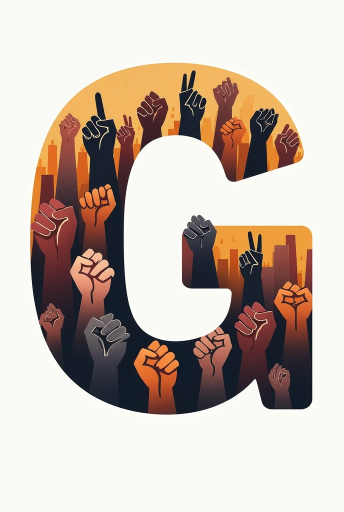 Letter G with advocacy symbols