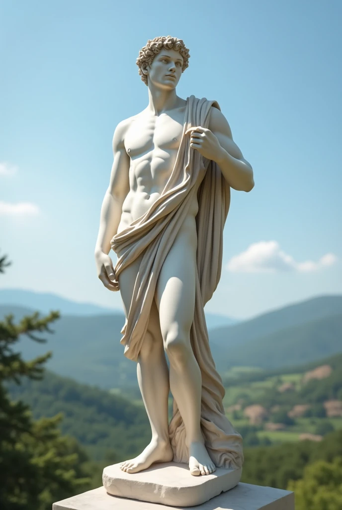 a Greek statue 