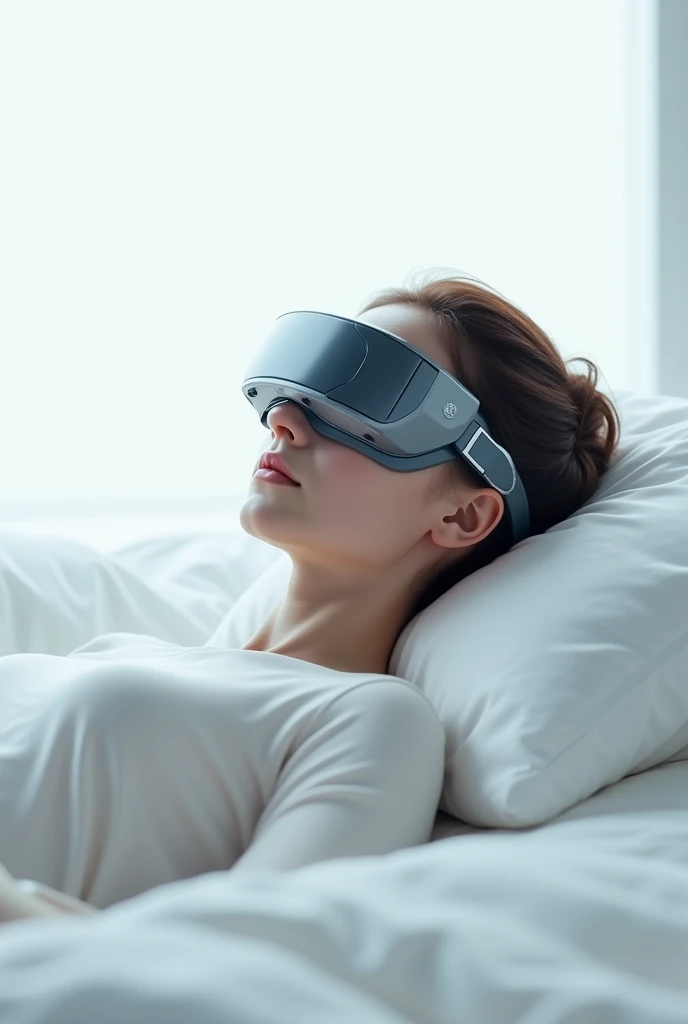 Near future、Eye mask,Sleep,White background