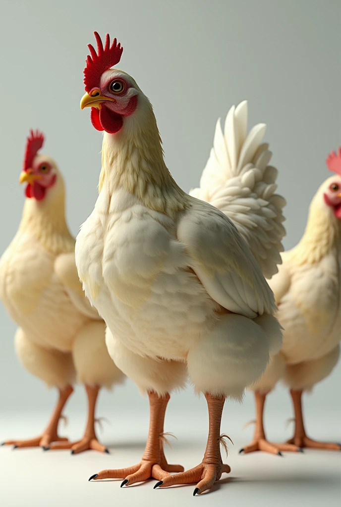 Chickens with human legs