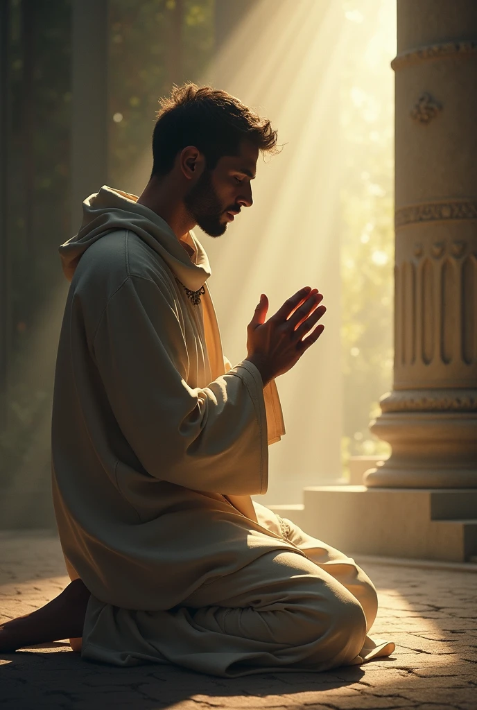a man praying