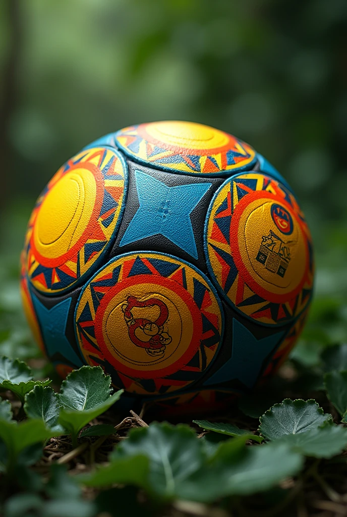 A soccer ball with the characteristics of the Jabulani and the aesthetics of the Brazilian