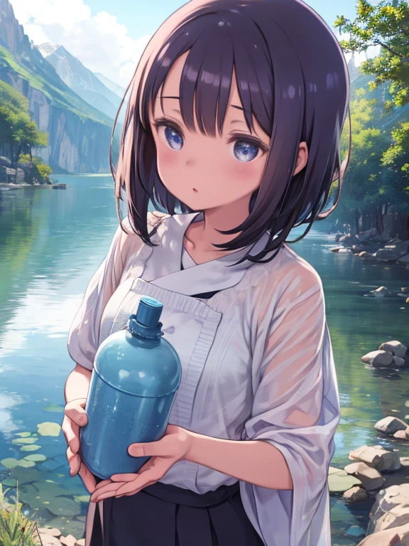 One Woman、Fetching water with both hands、Water in the palm of your hand、Water in the palm of your hand、