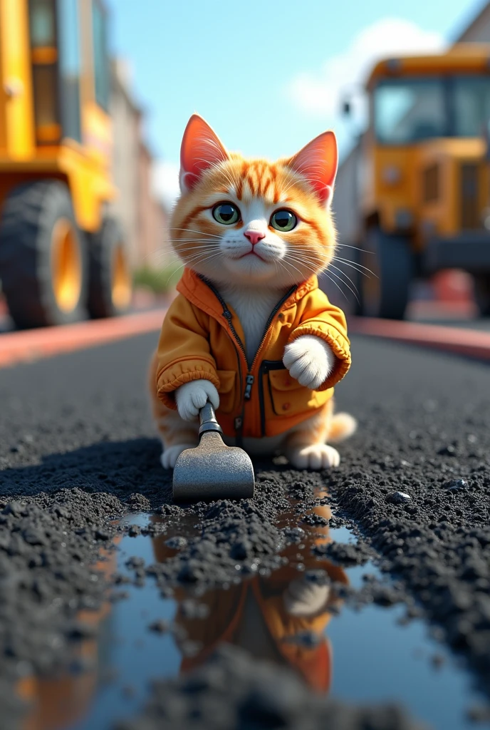 cat work asphalting