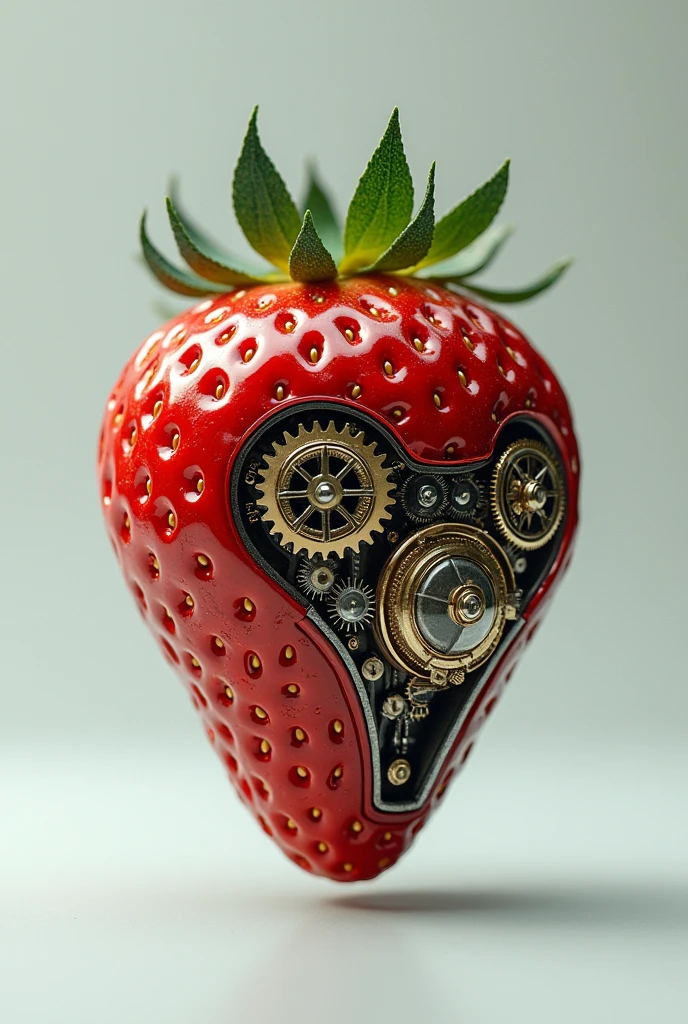 8k , masterpiece , realphoto , high resolution , break , clockwork a strawberry
