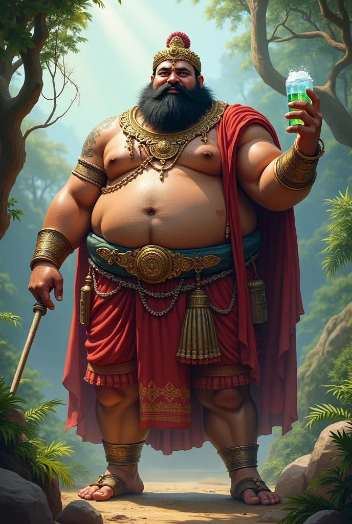 
Kerala king Maveli
Using mobile gadgets 
Belly fat body
Cooling glass