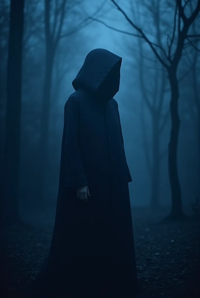 A much darker blue, much darker color