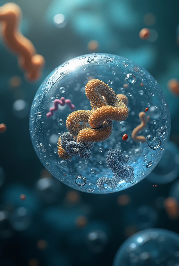 A newly formed protein being used by the cell