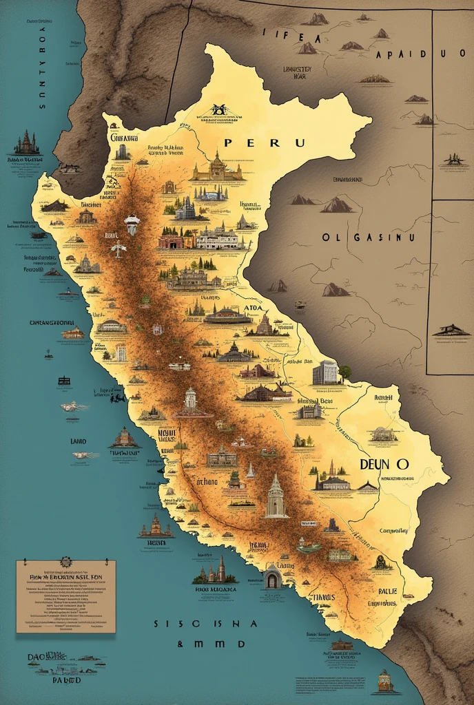 Map of Peru with the power centers of the oligarchy