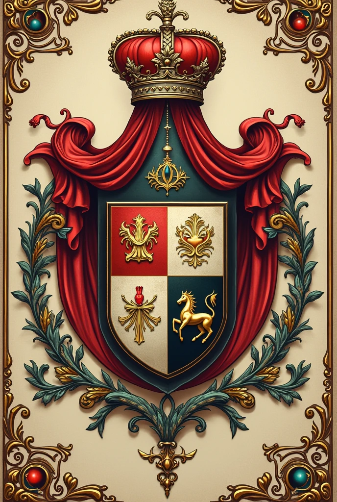 Crée un blason pour la dynastie Dearwald. C’est une puissante famille de sorciers composés d’intellectuels nés au Royaume-Uni. Ils sont à la fois admirés et craint. Ils possèdent également le titre de comte du Norfolk. Donne lui un air ancien.
