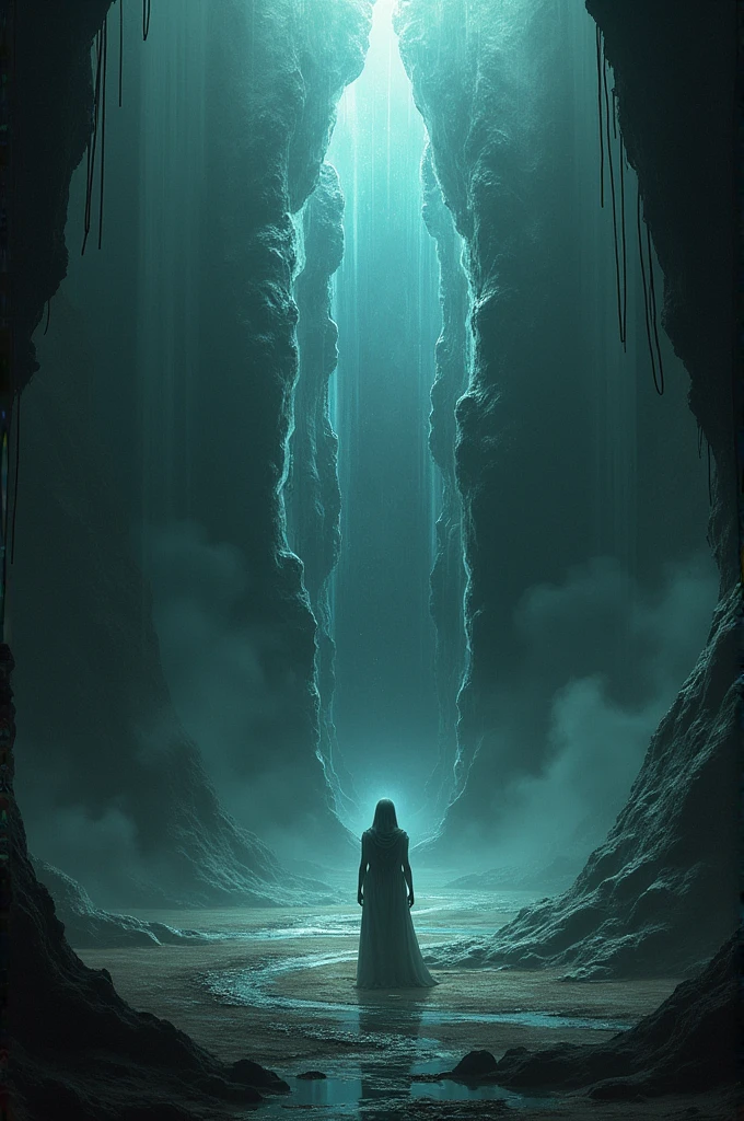 A dark and ominous shadowy realm where the environment is an endless labyrinth of mirrors and shadows. The mirrors reflect distorted realities, with each reflection twisting and warping as if reality itself is being forgotten. In the center of this eerie domain stands a single massive, ever-shifting mirror that exudes an otherworldly glow. This central mirror reflects forgotten weapons, abilities, and faces of the opponent, who is depicted as losing their sense of self. The atmosphere is thick with a sense of fading memories, as the opponent's form begins to blur and fragment. The figure of Burgam, a powerful and mysterious entity, looms nearby, seemingly in control of this domain, ready to manipulate the mirror for a devastating attack. The overall color palette is dark, with deep shadows, faint glows, and surreal reflections creating a sense of disorientation and fear.