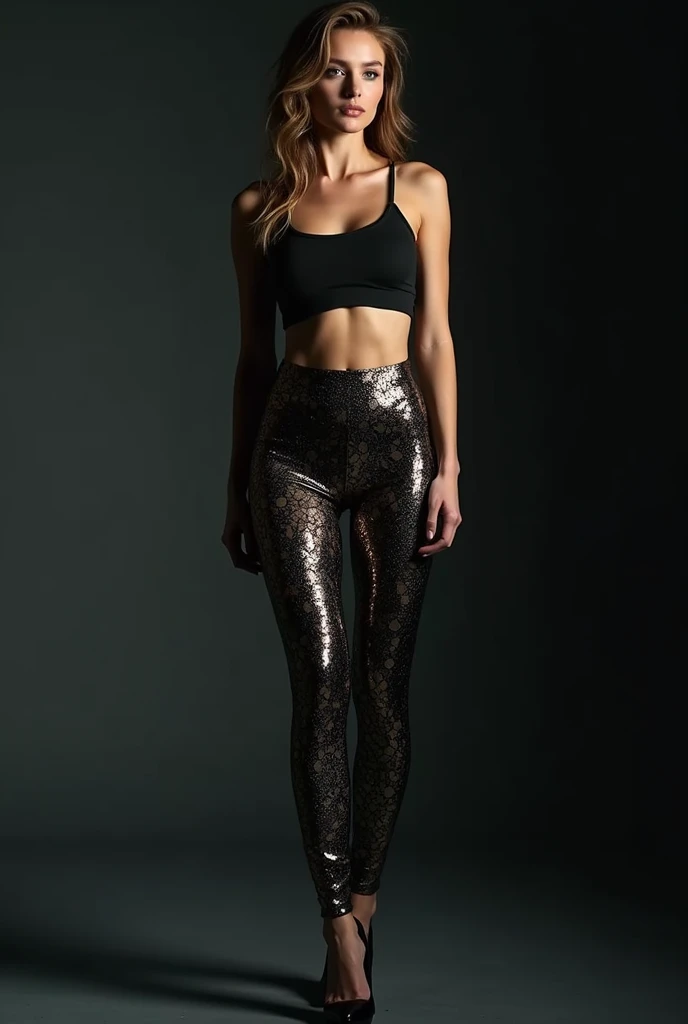 Woman legs modeling leggings