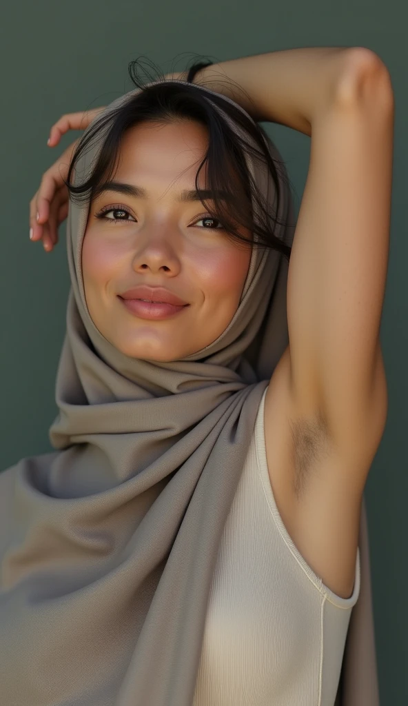 Hairy armpit , female , hijab