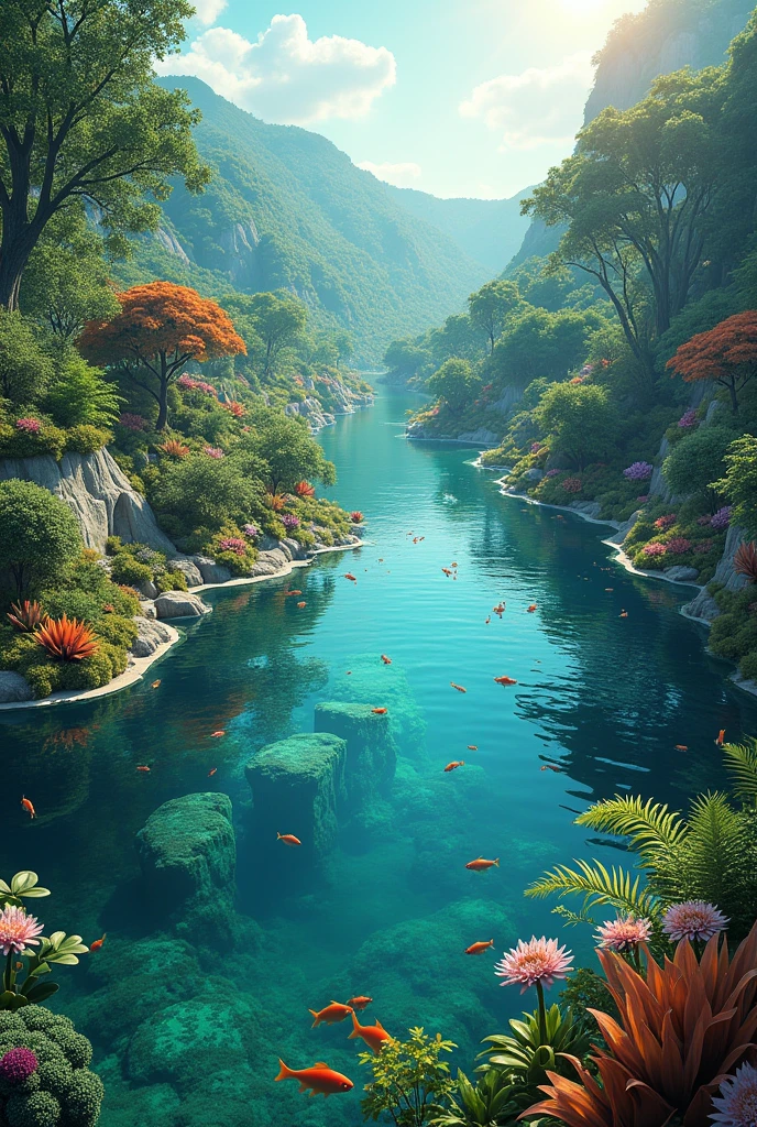 masterpiece, Highest quality、Very detailed、Basin ecosystem