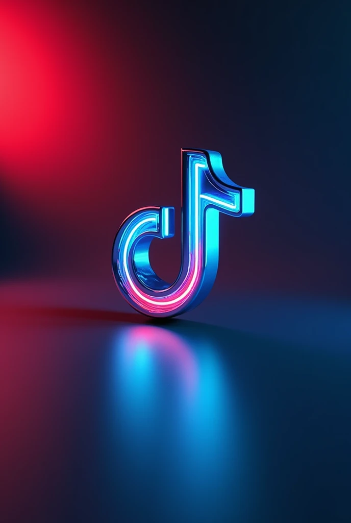 Best logo for TikTok 4k Quality with wonderful red and blue smooth background and write on it stylish BREAKING NEWS